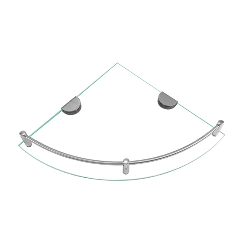 AB66-Bathroom Shelves, Bathroom Glass Corner Shelf Triangle Wall Mounted ,Tempered Glass Shelf For Storing Shower Gel/Soap