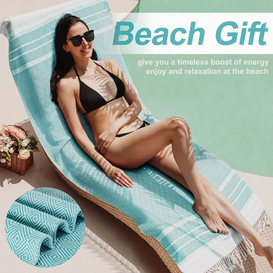 6 Packs Oversized Turkish Beach Towels Set