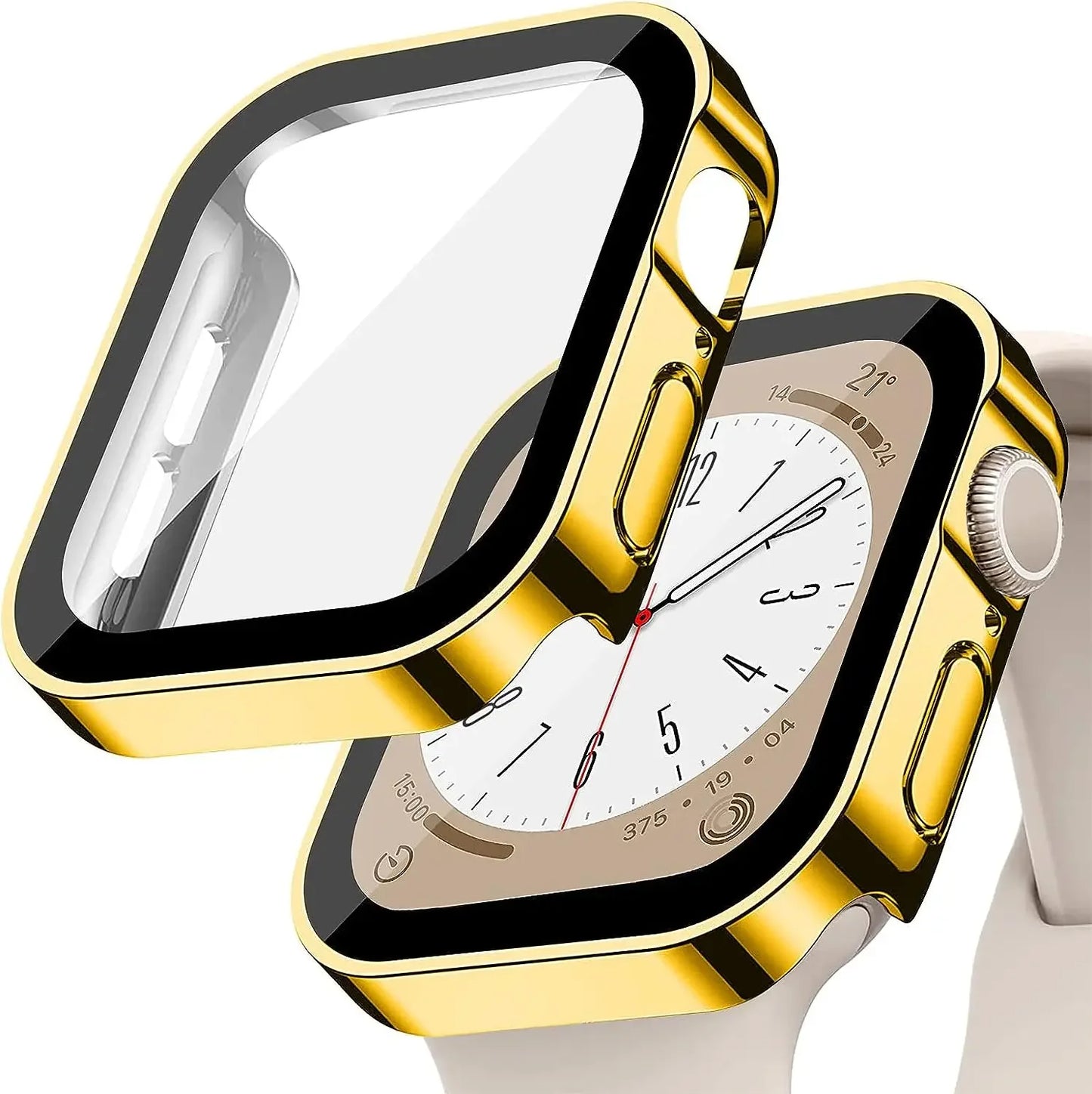 Tempered Glass+Cover For Apple Watch
