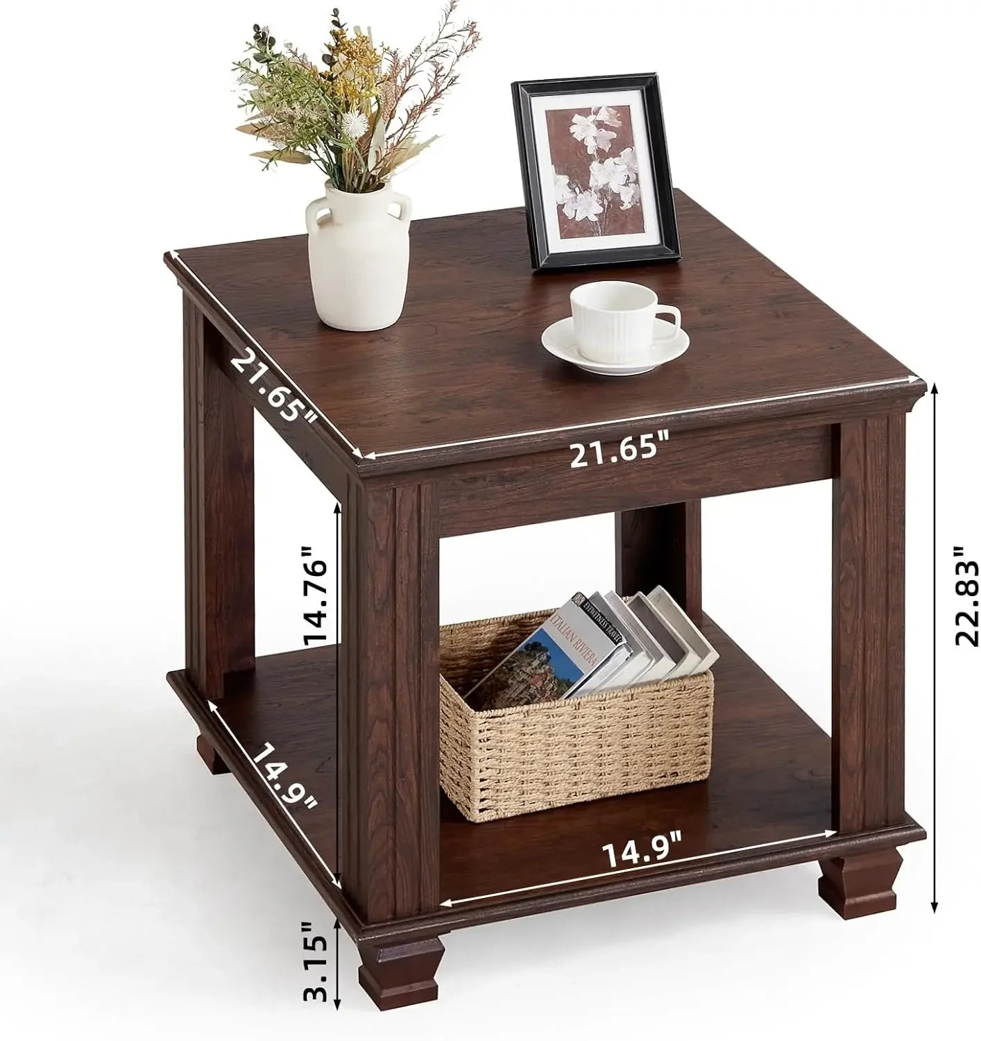 Farmhouse End Table Set of 2