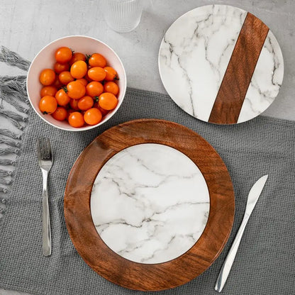 Rustic Modern Melamine Dinnerware Sets 12Piece