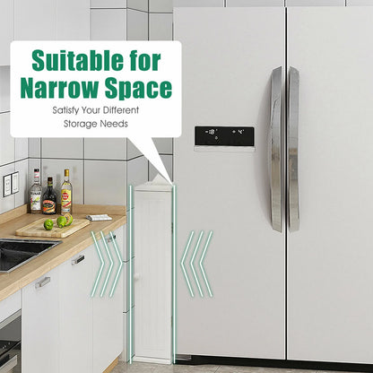 Bathroom Storage Floor Cabinet W/ 4 Shelves