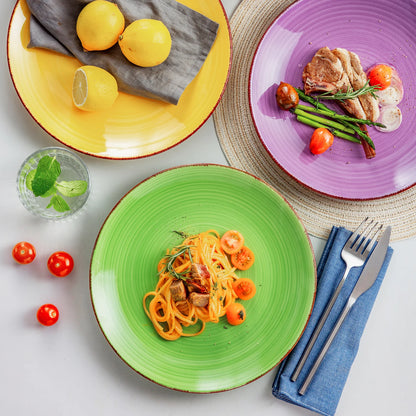 6/12 Piece Handpainted 10.4 inch Dinner Plate Set