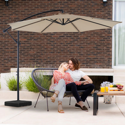 JHK 10FT Outdoor Patio Umbrella Hanging Cantilever