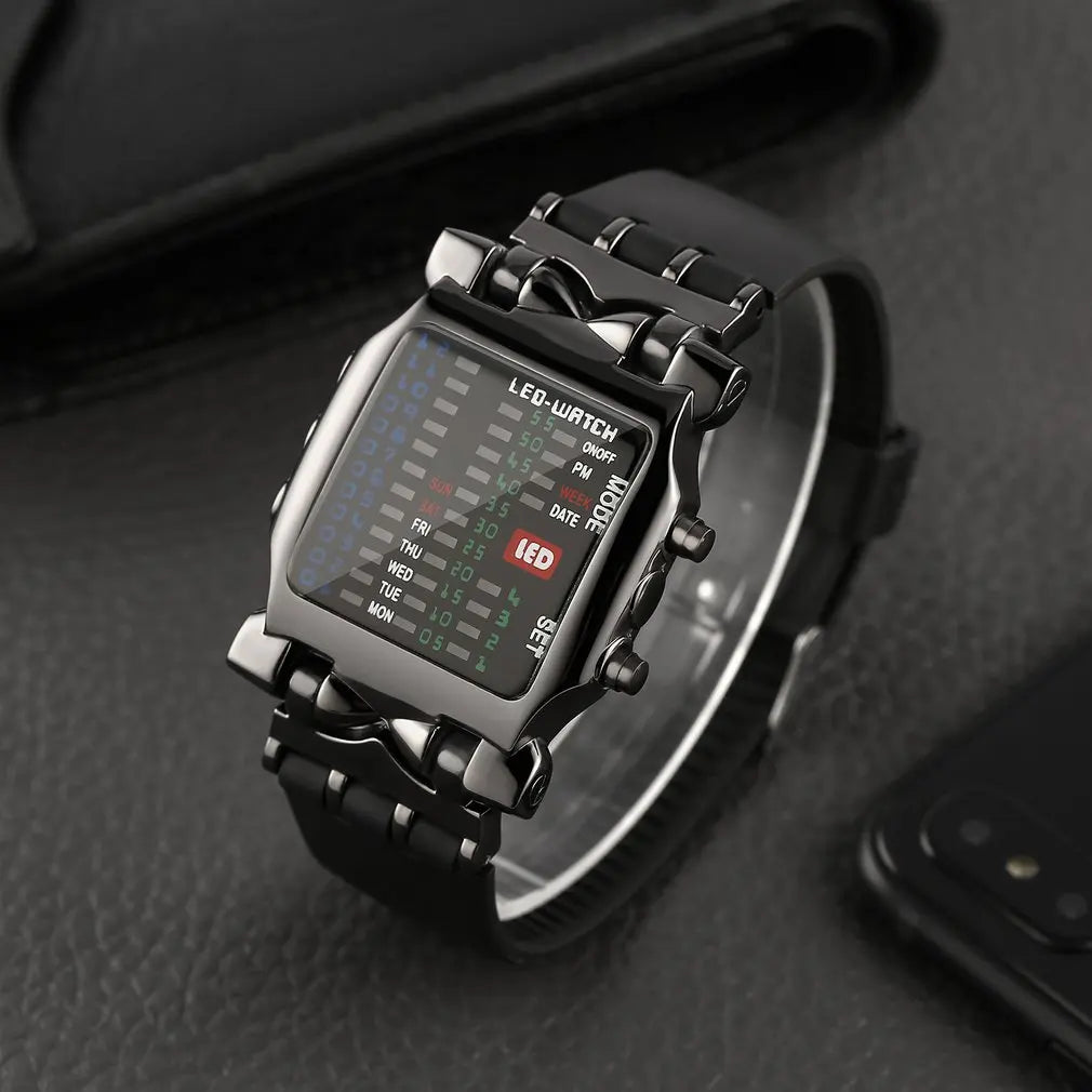 LED Watch Men Fashion Creative Electronic Watch