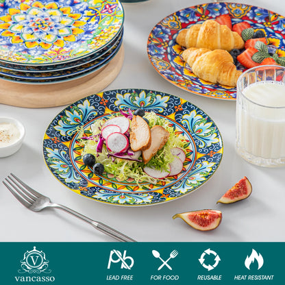 Porcelain Dinner Plates Set for 6