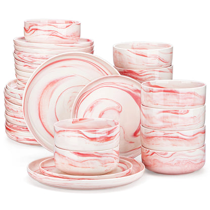 MALACASA 18/36-Piece Ceramic Set with 6/12 Pcs