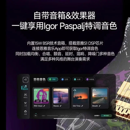 Enya Inspire Igor Paspalj Collaboration Smart Electric Guitar for Beginners and Advanced Players, Single and Double Tremolo