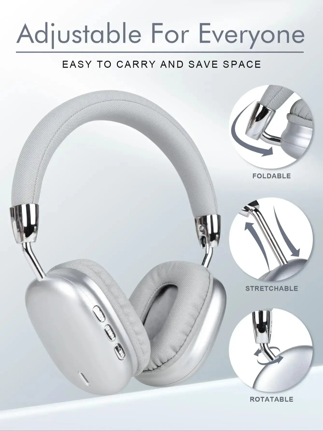 Wireless Bluetooth 5.3 Headphones With ANC Noise Cancelling