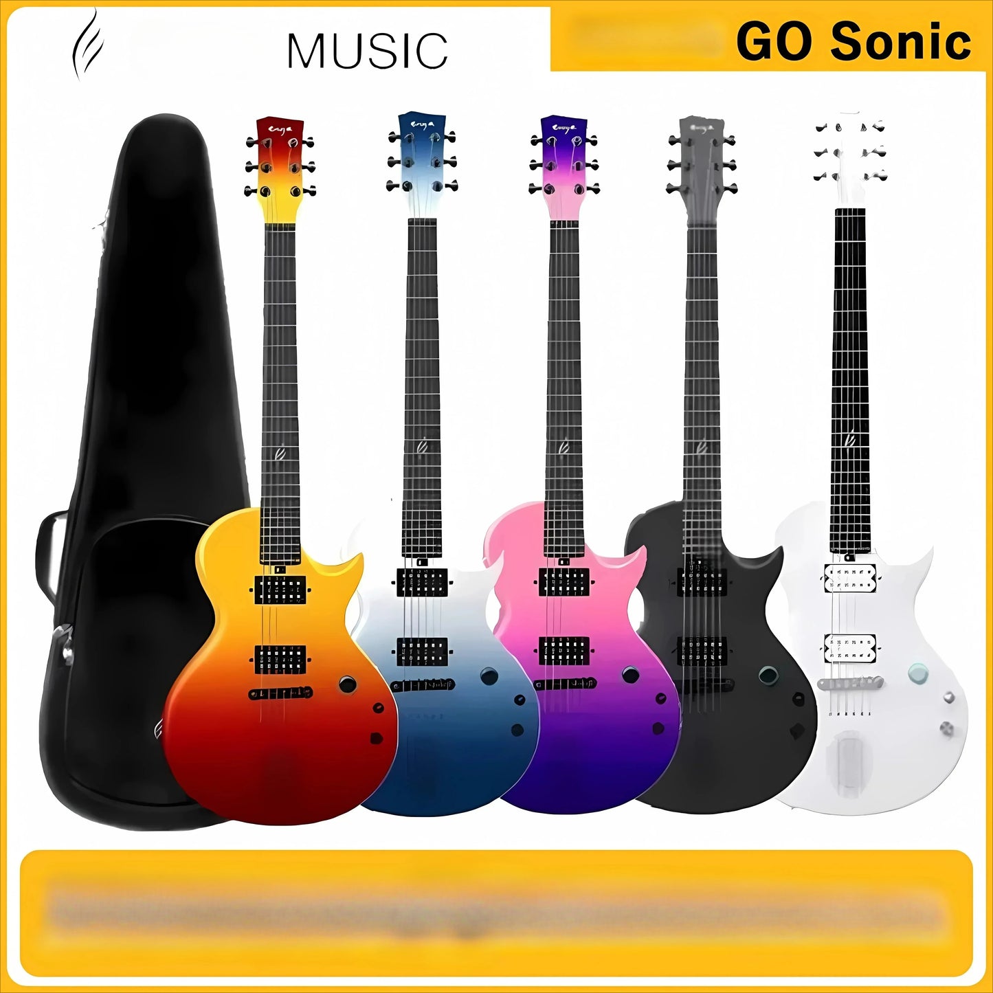 Nova Go Sonic Carbon Fiber  Guitar with Bag for Beginner Adults
