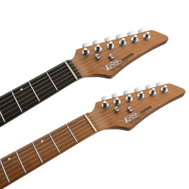Donner Dst-550 Double-Cut Poplar Electric Guitar - 7 Tone Switching & Tremolo Bridge, Full-Size Body with Gig Bag, Authentic