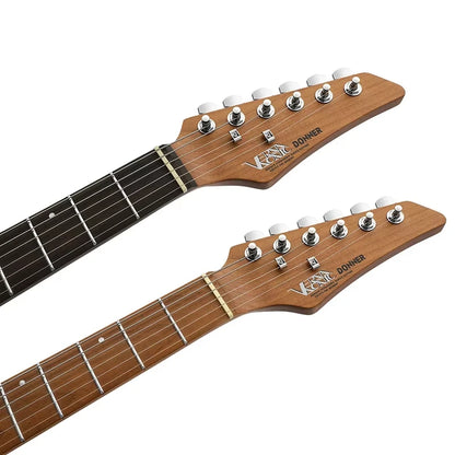 Donner Dst-550 Double-Cut Poplar Electric Guitar - 7 Tone Switching & Tremolo Bridge, Full-Size Body with Gig Bag, Authentic