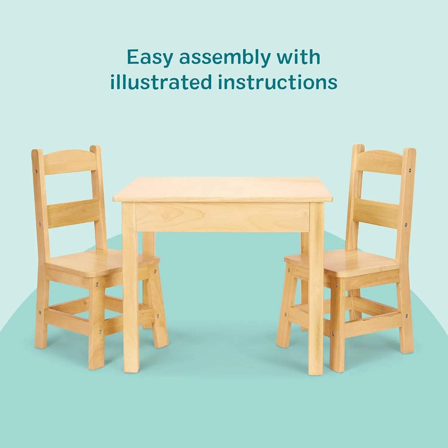 Solid Wood Kids Table And Chairs Set