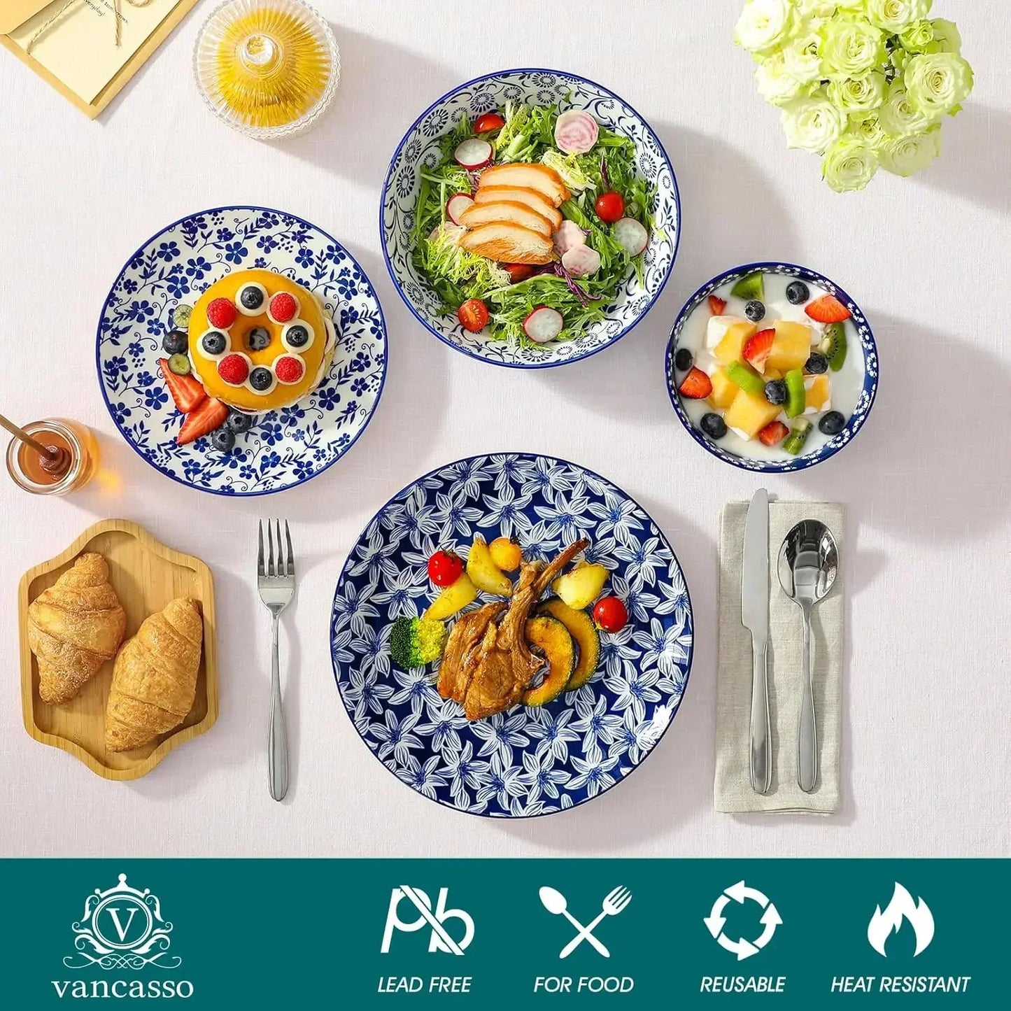 24 Pieces Dinnerware Set