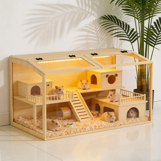 Large Wooden Hamster Small Animal Habitat
