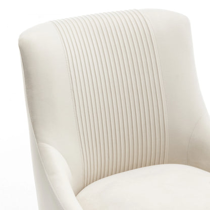 Modern Pleated Velvet Dining Chair Set Of 2
