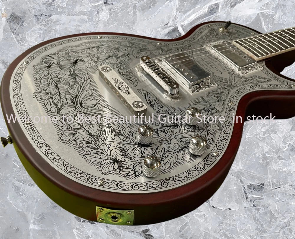 Metal front electric guitar, 22 Trauts, Deluxe, Zemaitis Casimere, professional guitar 6strings guitarra #1425369