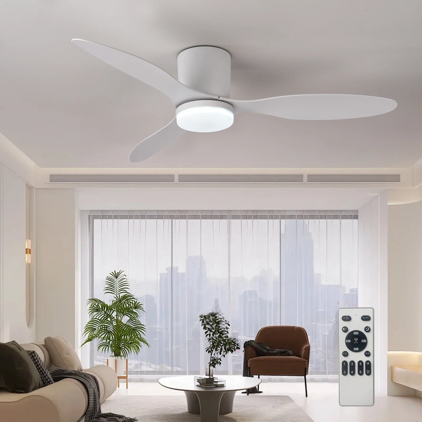 Modern LED Ceiling Fan Light With Remote Control