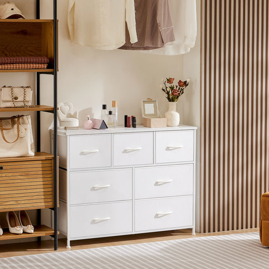 Wardrobe With 5/7/10 White Lover Fabric Drawers