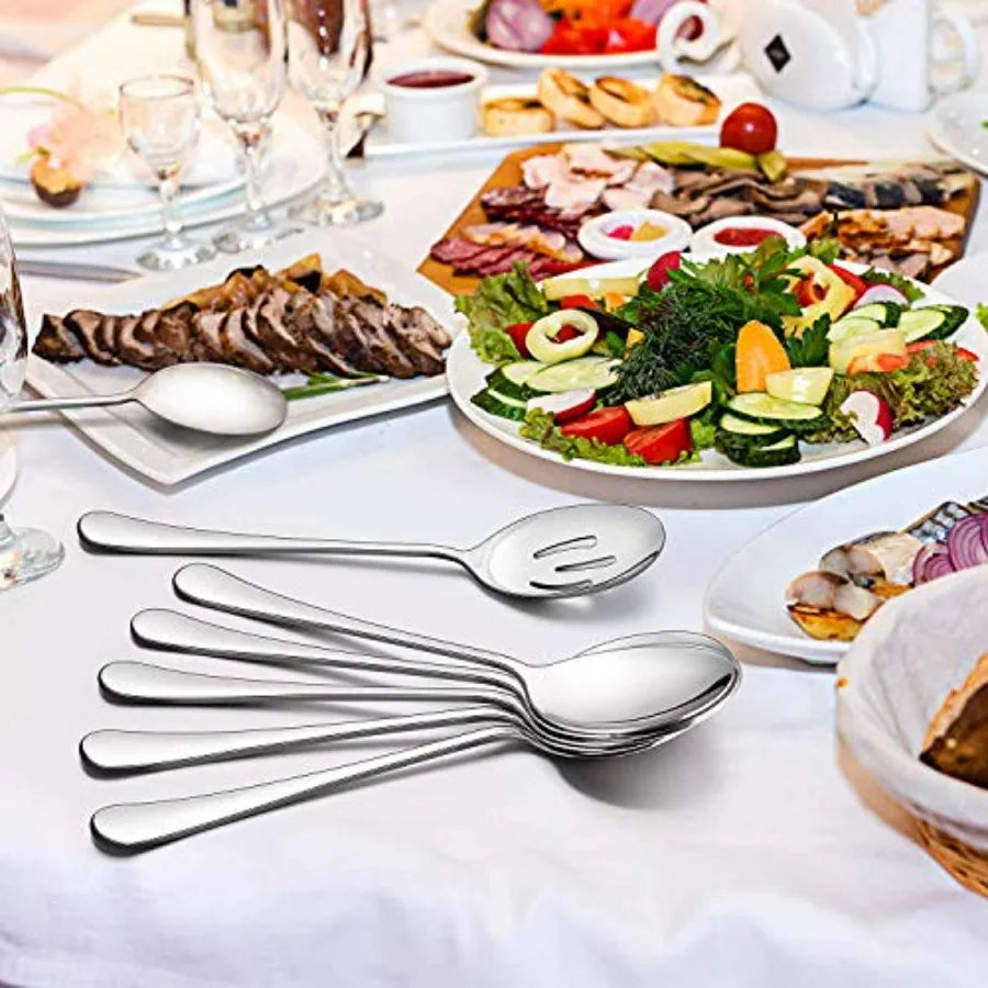 2 Pieces Stainless Steel Flatware Serving Set