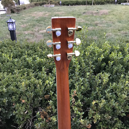 Custom 41 Inch D Type Maple Body Acoustic Guitar Abalone Inlays Ebony Fingerboard