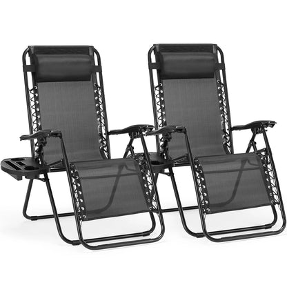 JHK Zero Gravity Portable Recliner Lounge Chairs