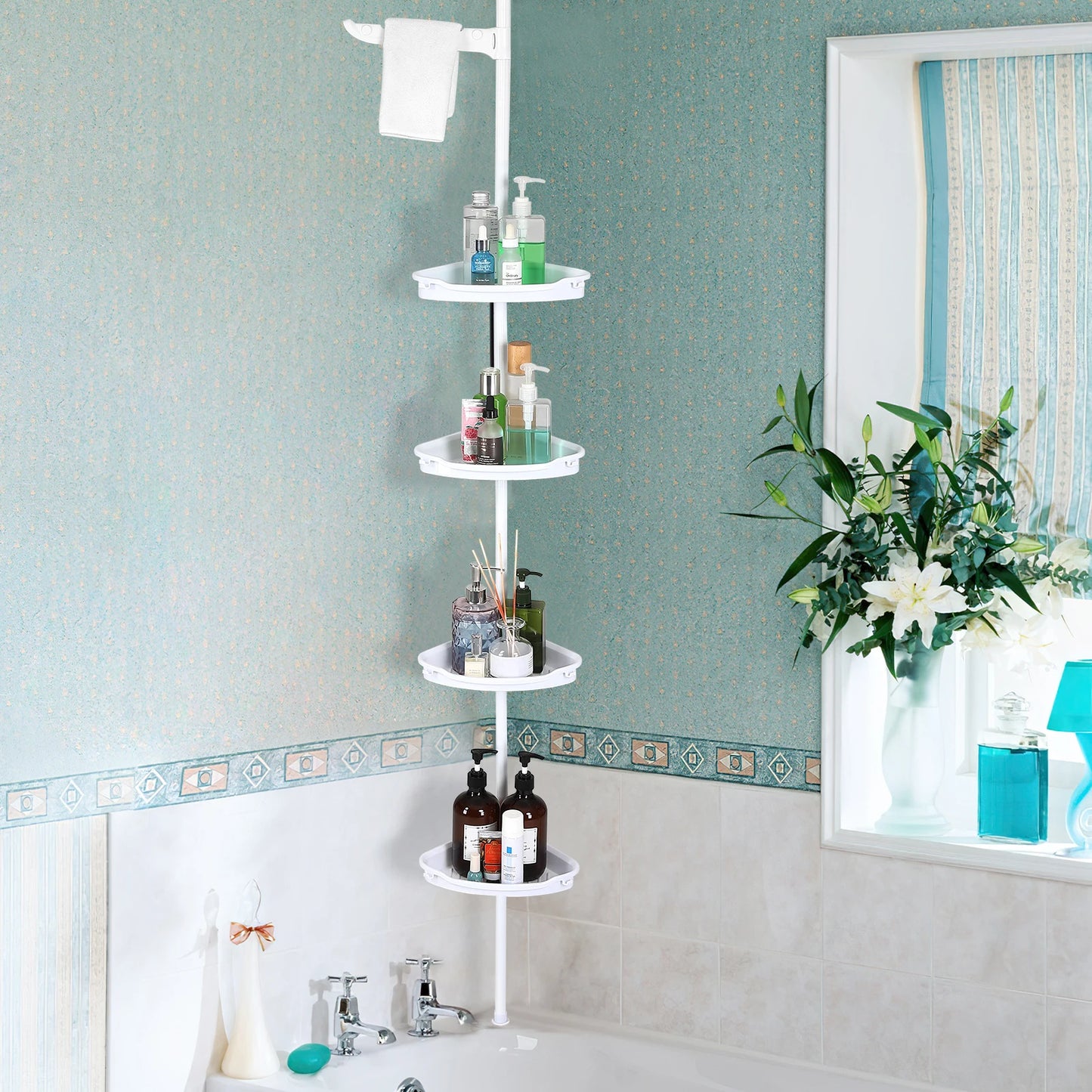 Corner Shower Caddy With Tension Pole