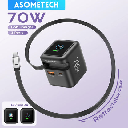 ASOMETECH 70W GaN Charger For Apple