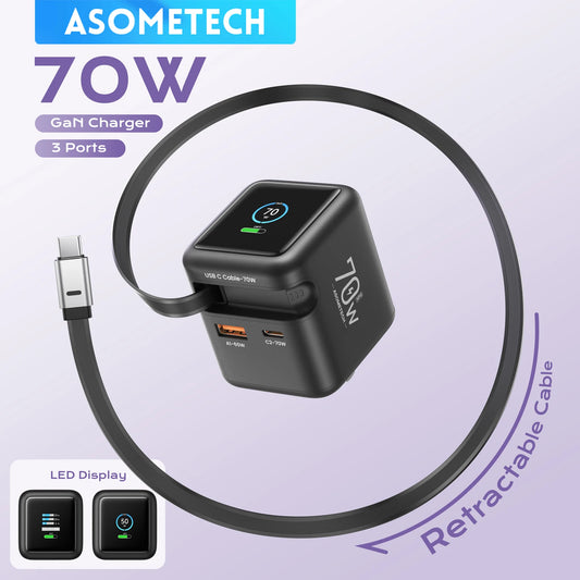 ASOMETECH 70W GaN Charger For Apple