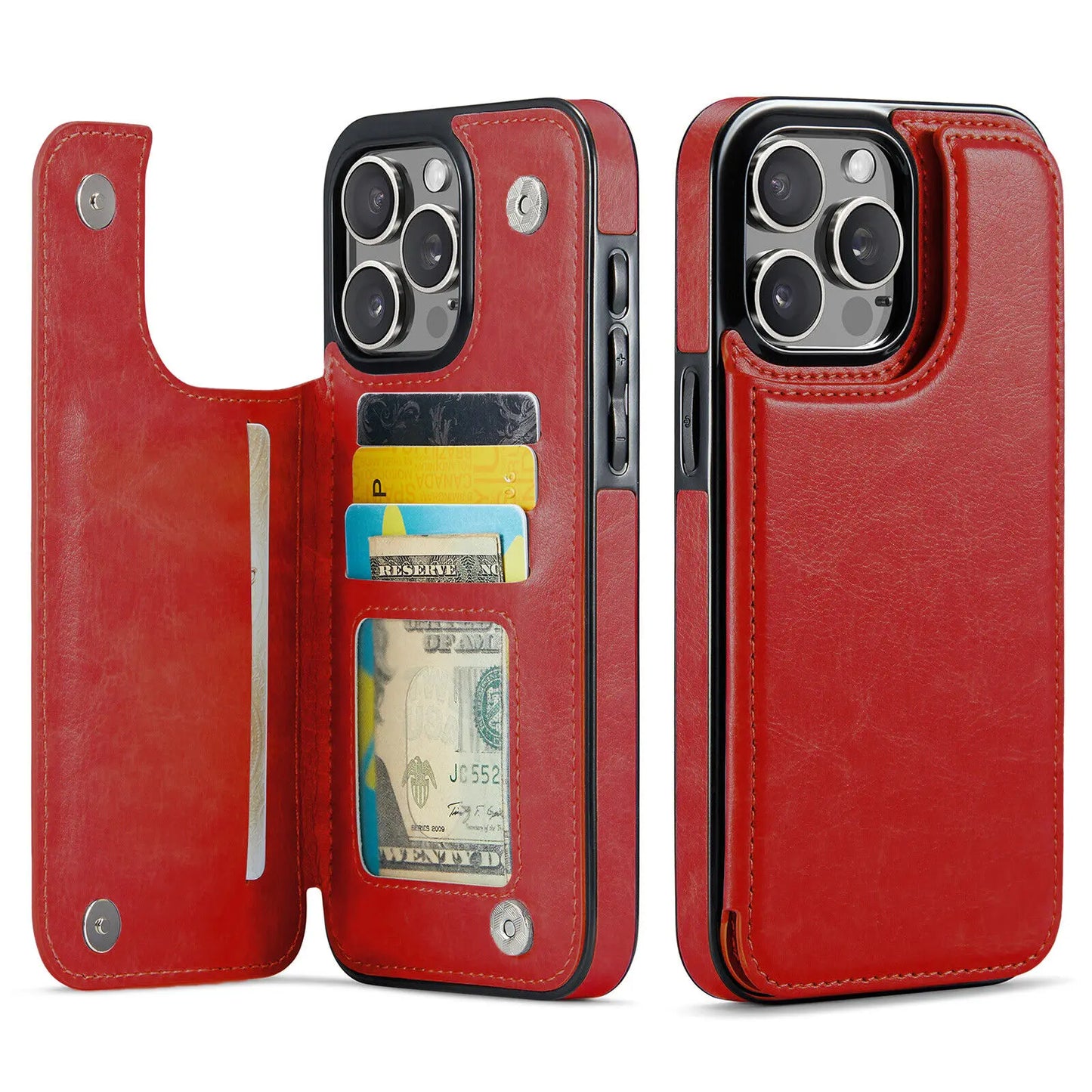 Leather Wallet Card Holder Case  iPhone  Pro Max