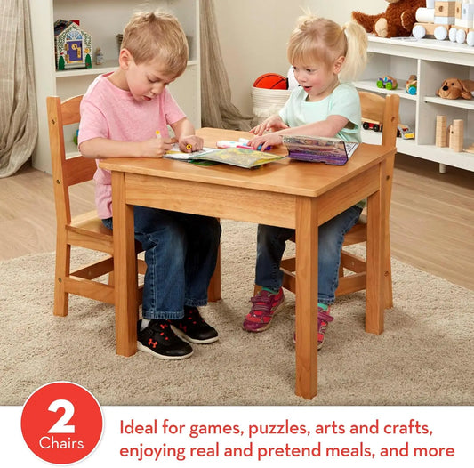 Solid Wood Kids Table And Chairs Set