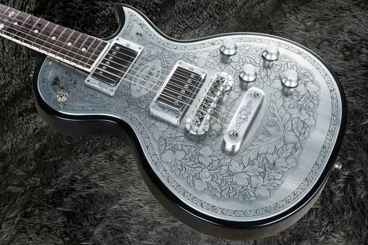 Zemaitis Casimere Metal Satin Black Electric Guitar Aluminum Plate Rosewood Fingerboard Chrome Hardware Korean Made Tremolo brid