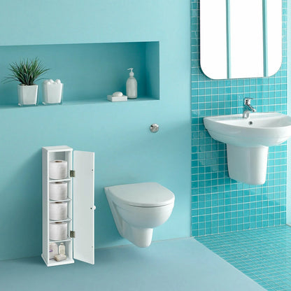 Bathroom Storage Floor Cabinet W/ 4 Shelves