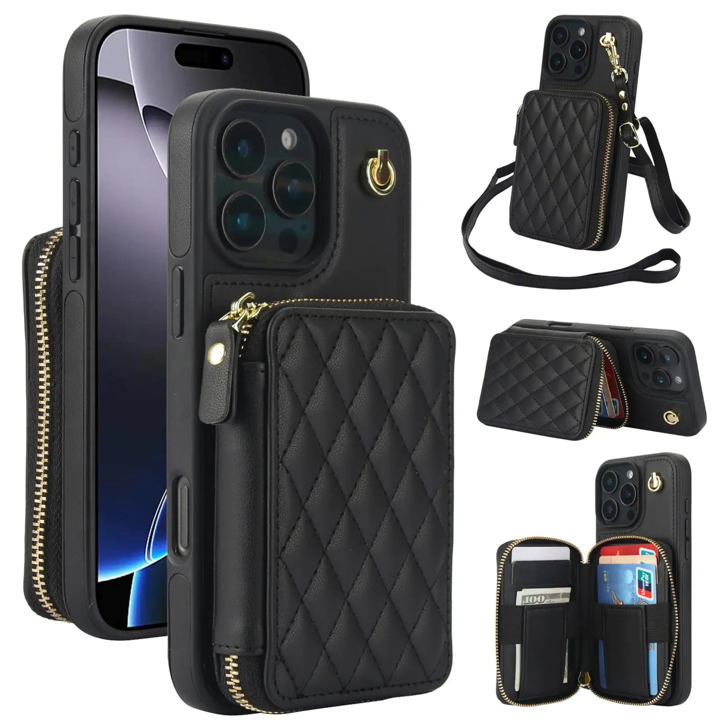 Crossbody Wallet Case For iPhone