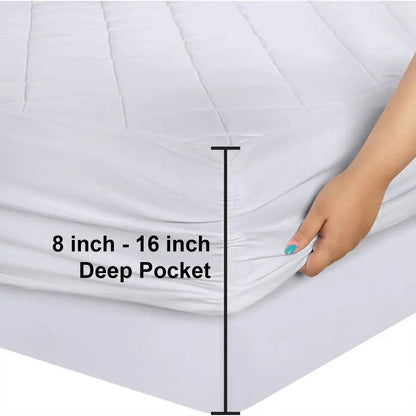 2 Pack Quilted Fitted Mattress Pad, Full Size