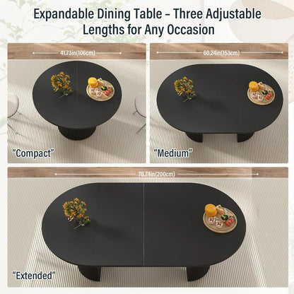 Extendable Dining Table 41-78in