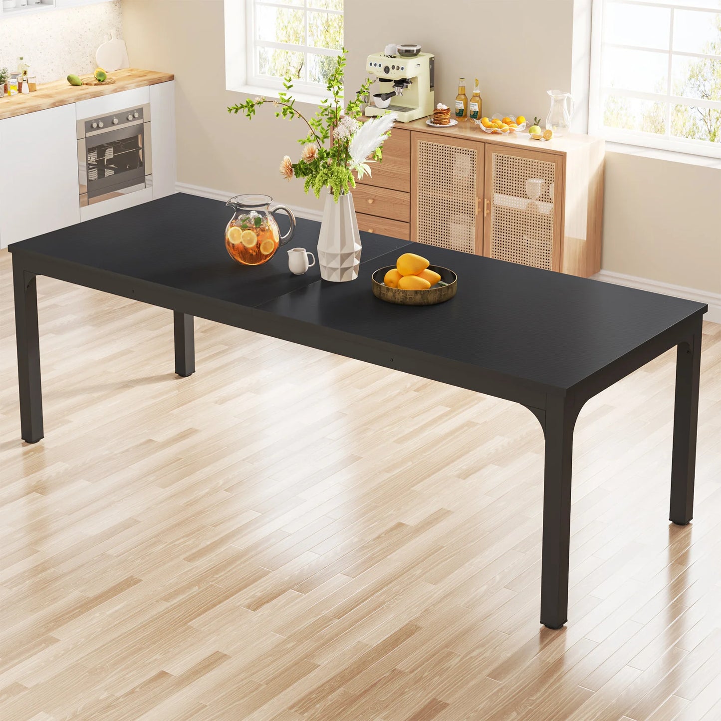 Rustic Wood Dining Table for 6-8 People