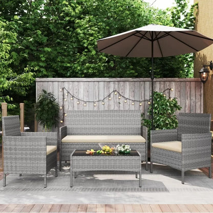 4 Piece Wicker Outdoor Set