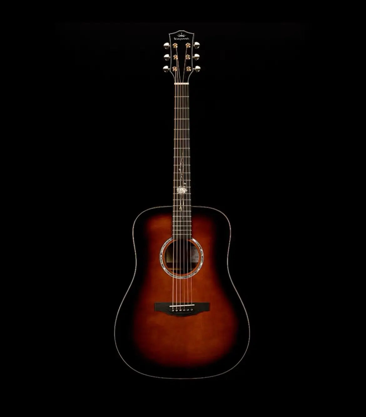 Kepma Guitar Acoustic 41 inch Solid Wood OM With Hard Case