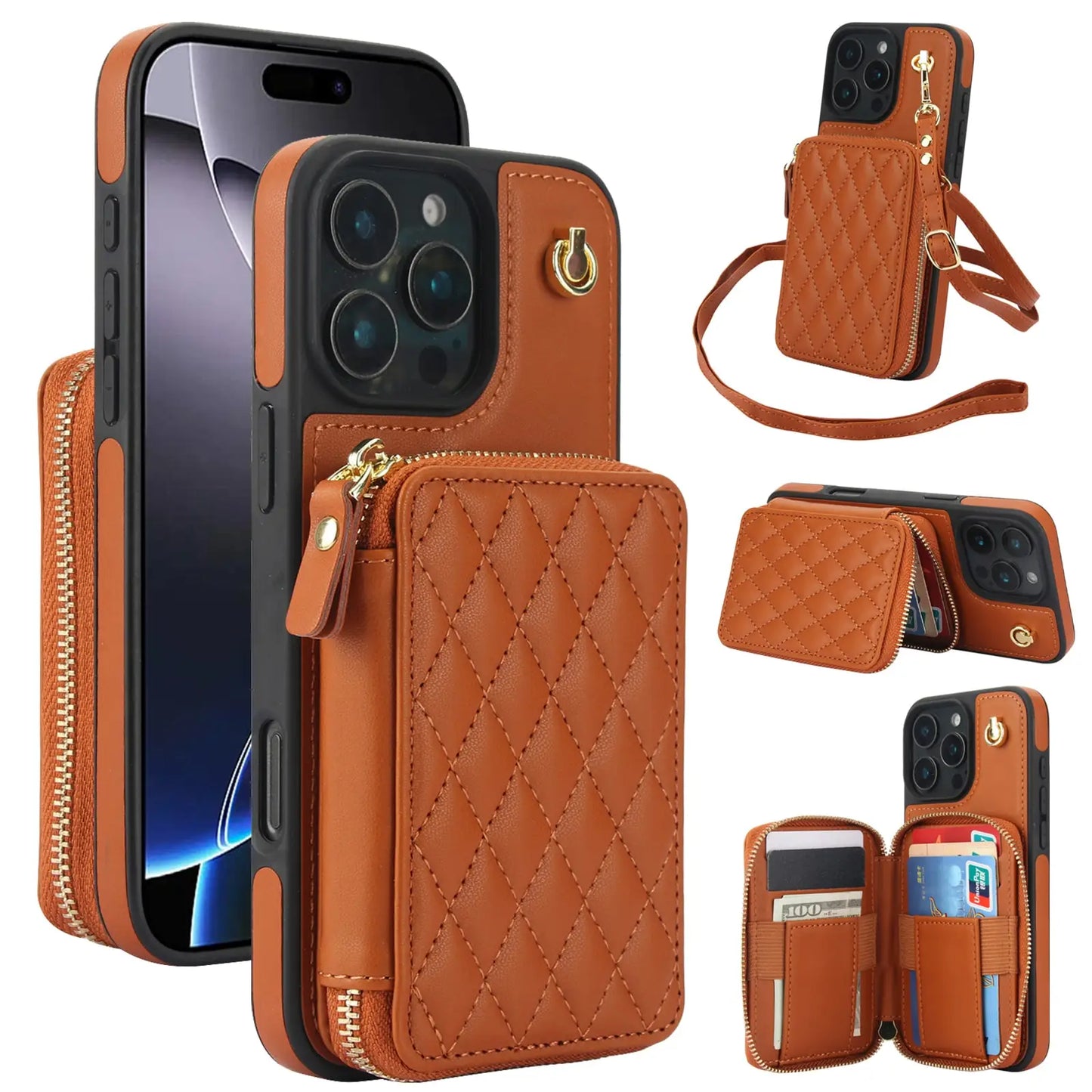 Crossbody Wallet Case For iPhone