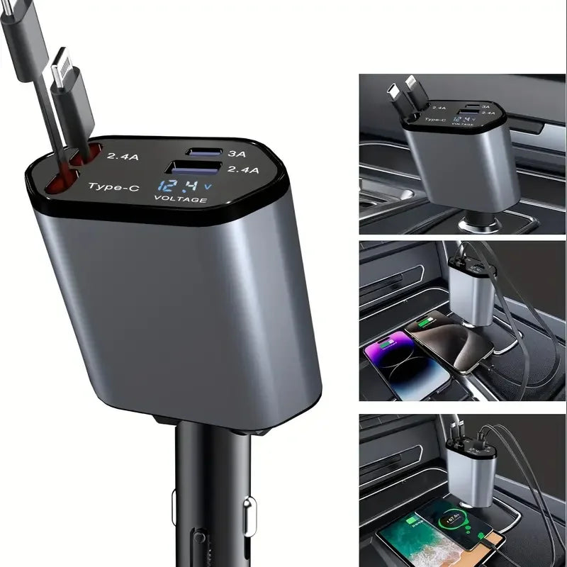 120W Car Charger Cigarette Lighter Adapter