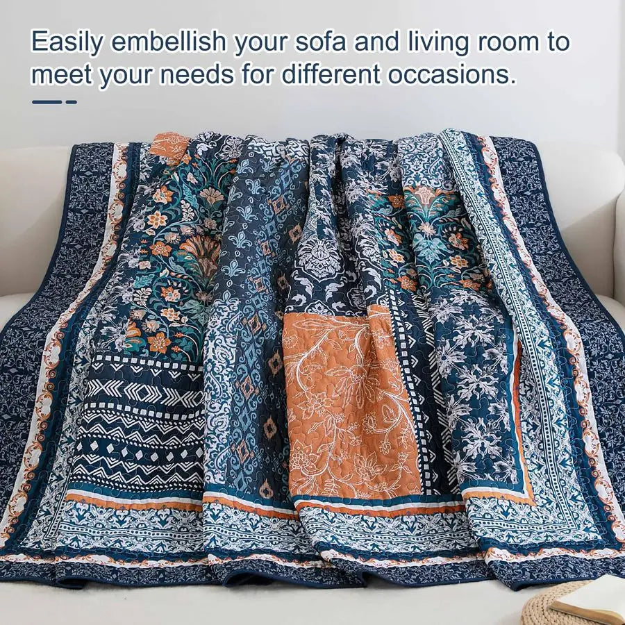 Navy Blue Quilt Set