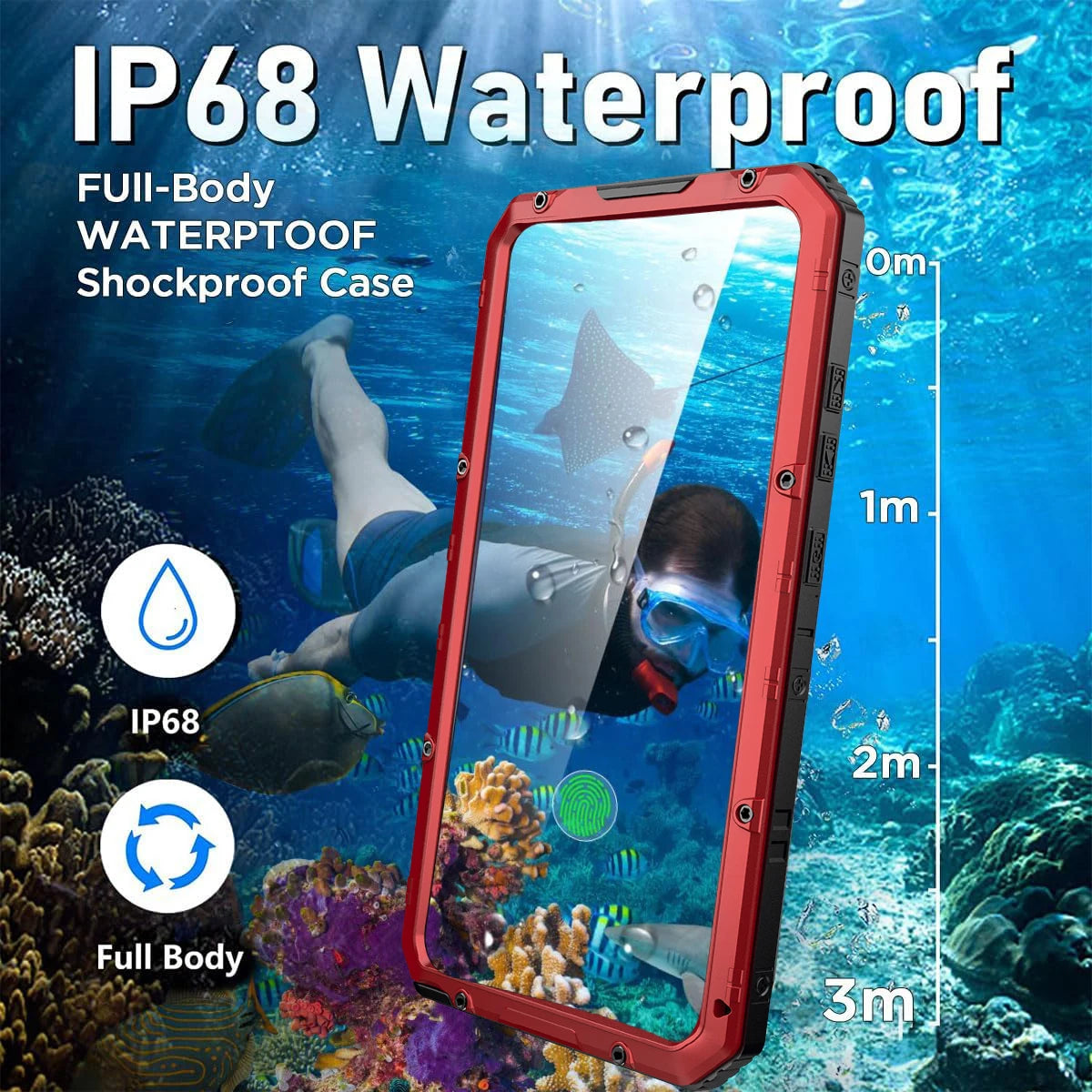 Samsung S24 S23 Ultra Waterproof Metal Phone Case