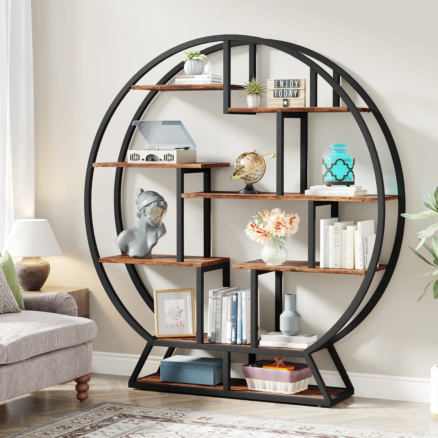 Round Bookshelves 63-Inc