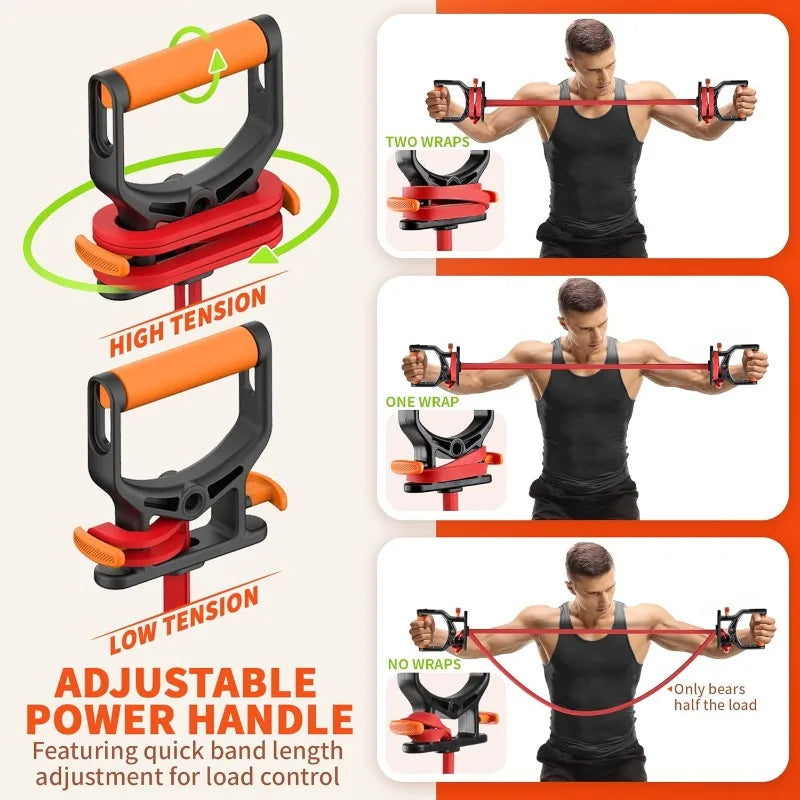 4-Level Resistance Bands Set  With Handles