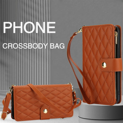 Crossbody PU Leather Wallet Flip Case For iPhone