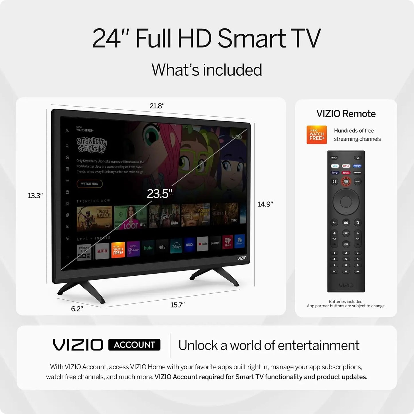 24-inch Full HD 1080p Smart TV with AirPlay
