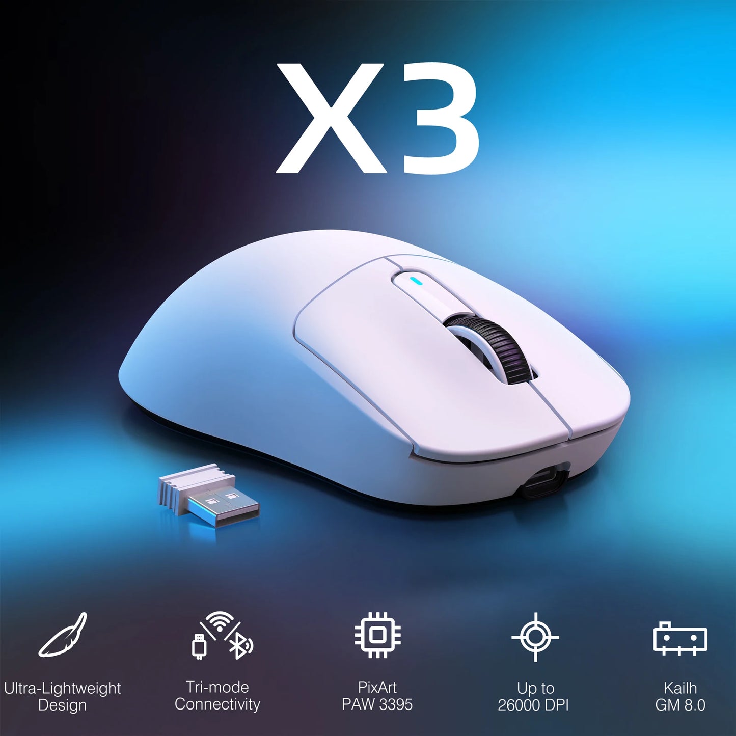 ATTACK SHARK X3 Wireless Gaming Mouse