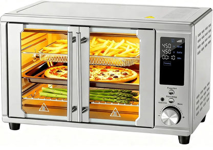 Air Fryer Toaster Oven Combo Dual Door, 29.6QT