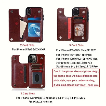 Leather Wallet Card Holder Case  iPhone  Pro Max